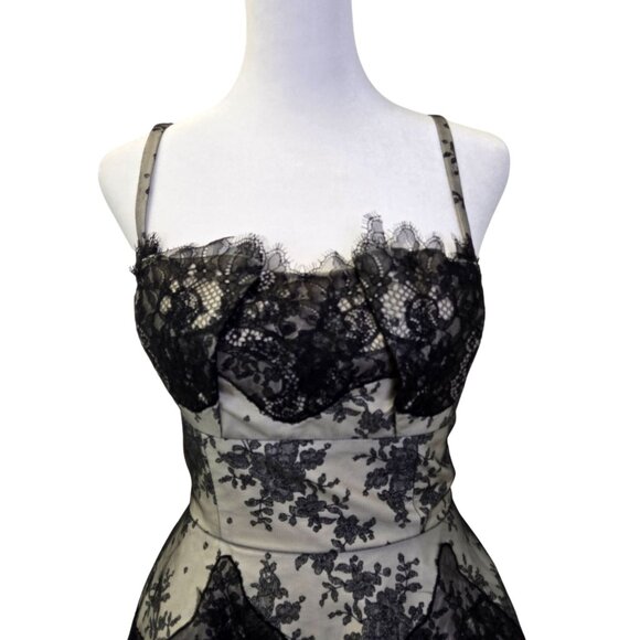 NWT Mirror of Venus Trompe L’oeil Peplum Midi Dress for Anthropologie Size 0 - Picture 6 of 9